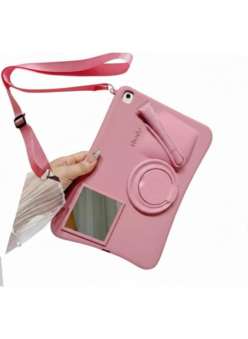 rhode 3D Lipstick Make-up Silicone Case For iPad Air 11 Inch 7th/6th Generation (M3/M2) 2025/2024, for iPad Air 5th/4th Generation Case 10.9 Inch 2022/2020 (lip Gloss + Rope included) - Image 1