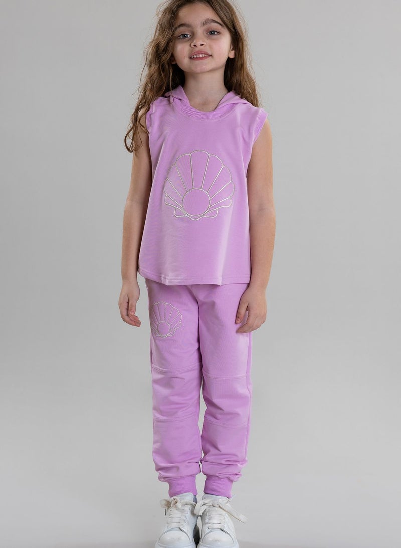 Pear Concept Kids Seashell Embroidered Sweatshirt - Image 4