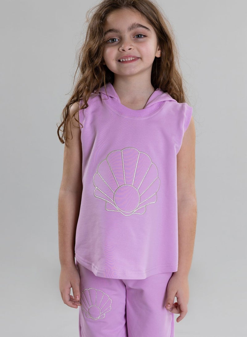 Pear Concept Kids Seashell Embroidered Sweatshirt - Image 1