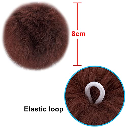BQTQ 30 Pieces Faux Fur Pom Pom Balls with Elastic Loop Faux Rabbit Fur Fluffy Pompoms for Hats Beanie Scarves Gloves Bags Accessories(15 Soft Colors, 2 Pcs Each Color) - Image 3
