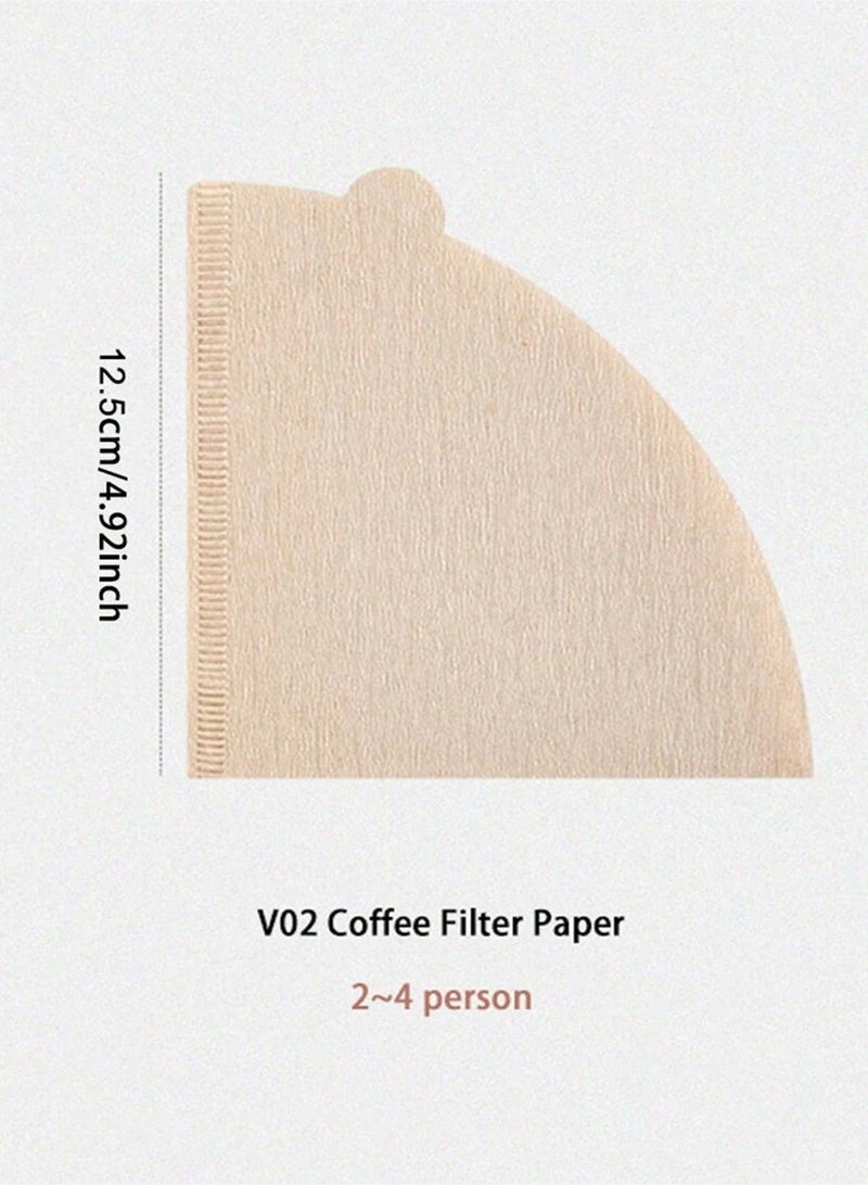 Cone Coffee Filter in  Beige V60 size having 100 Pieces Disposable Paper  - Image 3