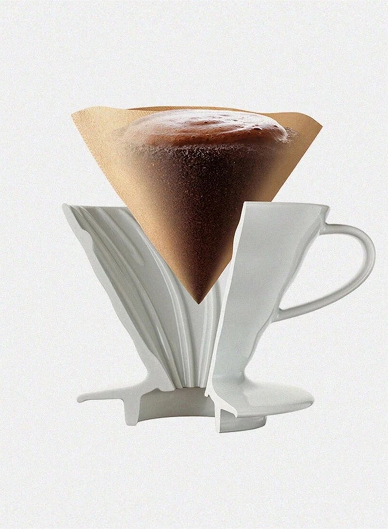 Cone Coffee Filter in  Beige V60 size having 100 Pieces Disposable Paper  - Image 5