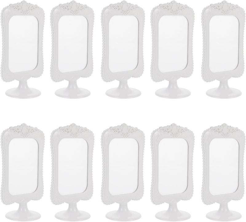 Abaodam Creative 10pcs Double-sided Plastic Photo Frames 6x4inch Retro Style European Pedestal Picture Holders for Home Decor and Tabletop Display - Image 1