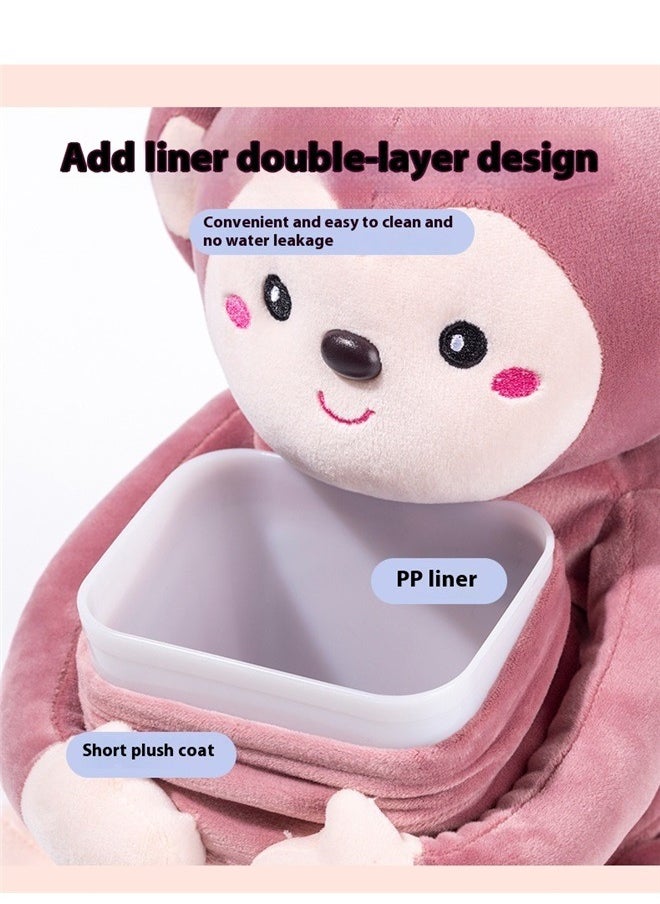 Generic Plush Monkey Tissue Holder，Multifunctional Creative Car Tissue Box 2-in-1 Plush Toy Car Interior Accessories  - Image 5