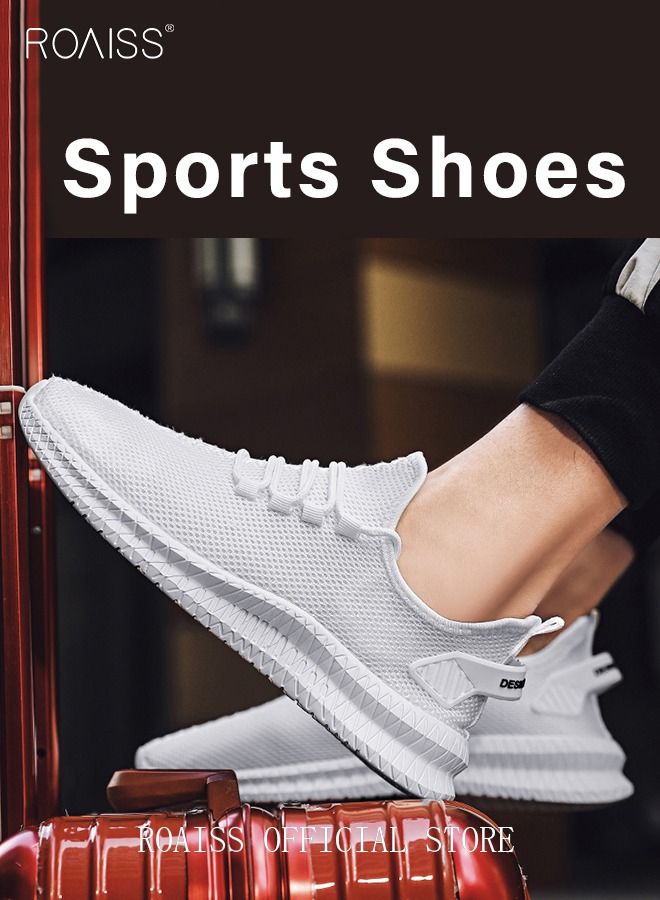 roaiss New Arrival Running Sports Shoes for Men Sneakers Mesh Breathable Footwear Classic Design Walking Shoes Casual Shoe Outdoor Non-Slip Camping Shoes Summer Colorblock Sneakers - Image 3