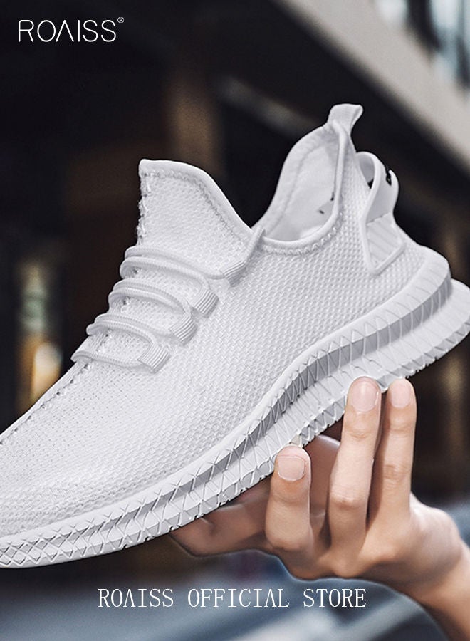 roaiss New Arrival Running Sports Shoes for Men Sneakers Mesh Breathable Footwear Classic Design Walking Shoes Casual Shoe Outdoor Non-Slip Camping Shoes Summer Colorblock Sneakers - Image 5