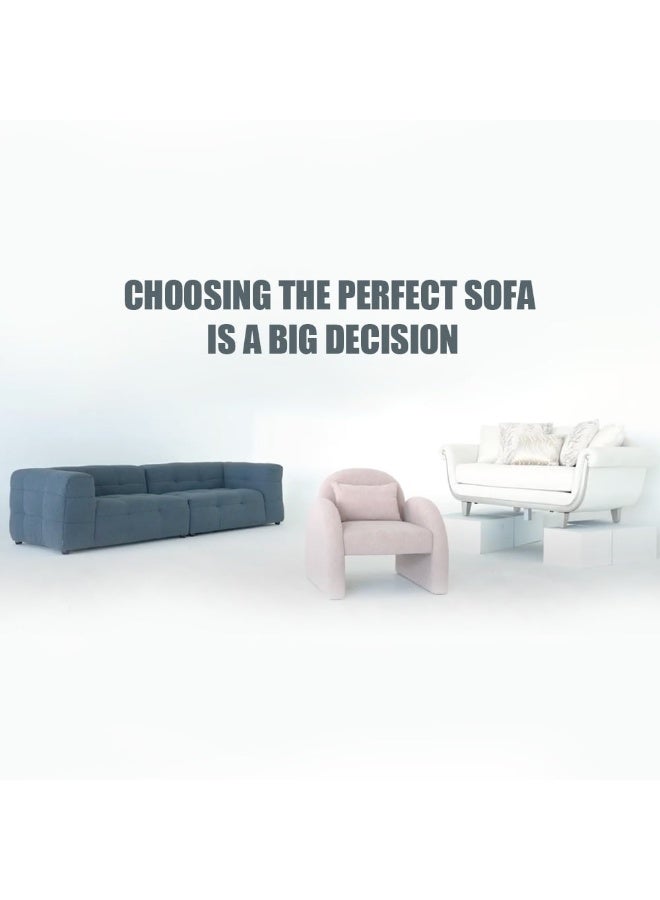 DANUBE HOME Odum 1 Seater Fabric Sofa With Right Arm Modern Design Single Seater Accent Chair Comfortable Living Room Furniture L103Xw99Xh90Cm - Image 4