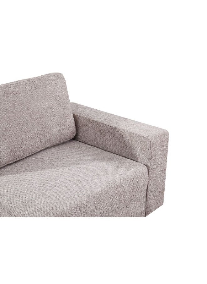 DANUBE HOME Odum 1 Seater Fabric Sofa With Right Arm Modern Design Single Seater Accent Chair Comfortable Living Room Furniture L103Xw99Xh90Cm - Brown  - Image 1