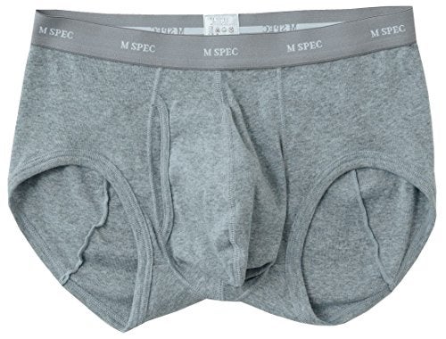 MSPEC Men's Briefs 3D-Crotch Breathable/Comfortable MS-05 Grey-moku XL - Image 4