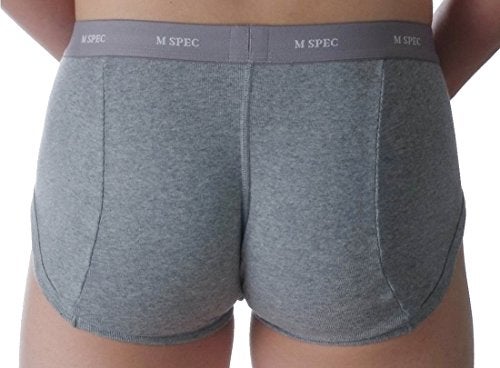 MSPEC Men's Briefs 3D-Crotch Breathable/Comfortable MS-05 Grey-moku XL - Image 3