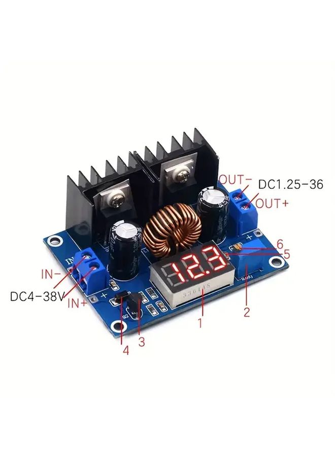 2 قطعة XL4016 DC DC محول تنحي باك وحدة 4-36 فولت إلى 1.25-36 فولت قابل للتعديل 8 أمبير 200 واط - Image 4