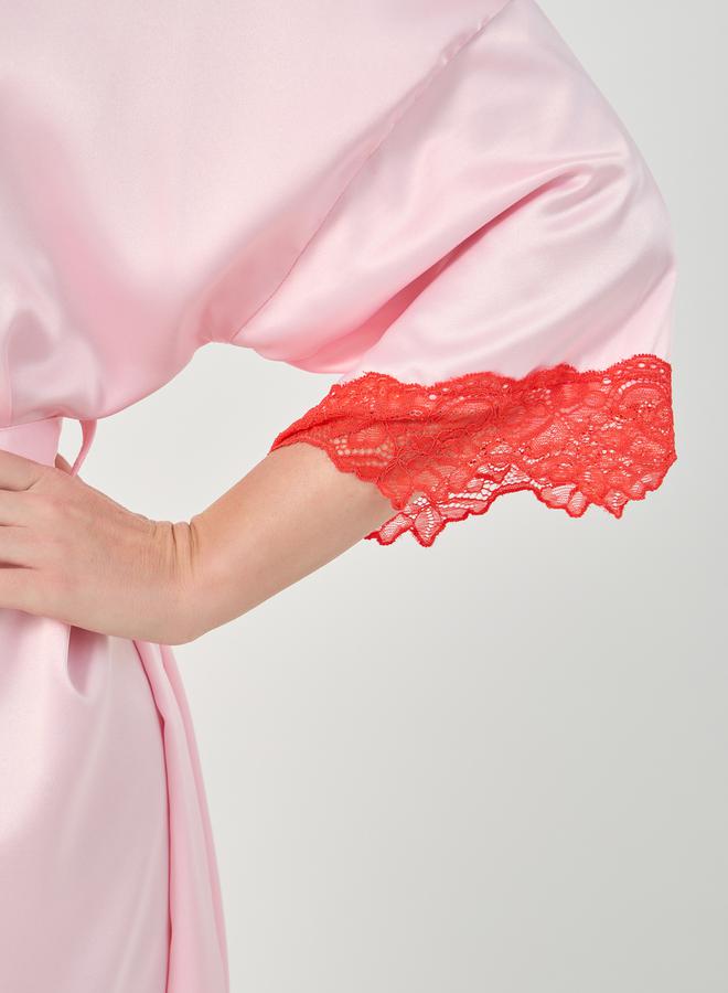 ستايلي روب بطبعة زهور بليسمنت وتفاصيل دانتيل - Image 5