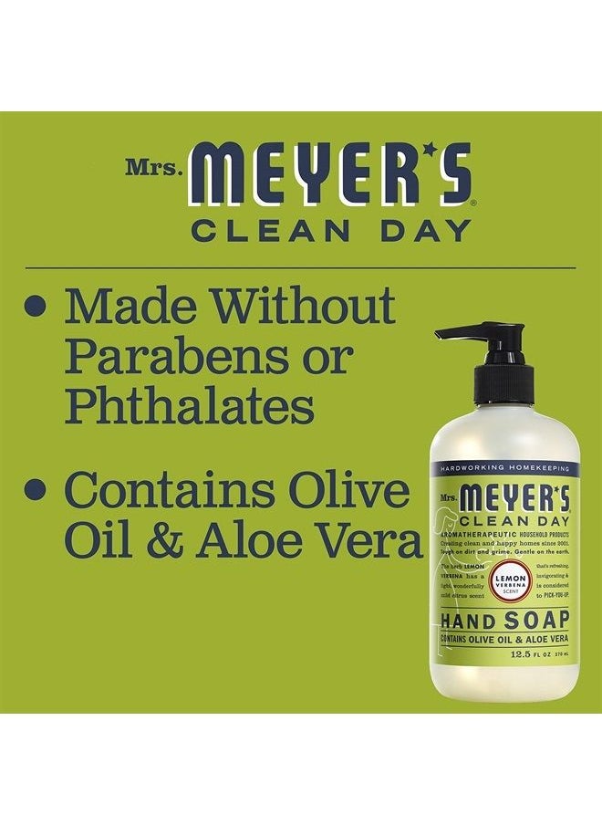 Mrs. Meyer's Clean Day Mrs. Meyer's Hand Soap, Made with Essential Oils, Biodegradable Formula, Lemon Verbena, 12.5 Fl. Oz - Pack of 6  - Image 2