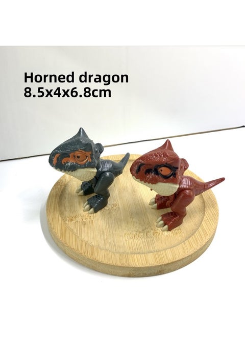 Hand-biting Dinosaur Toy TikTok Children's Toy Finger-biting Dinosaur Model Bag Tyrannosaurus Triceratops-Color:Hand-biting Dinosaur-Specifications:Can Note Color Without Note Random