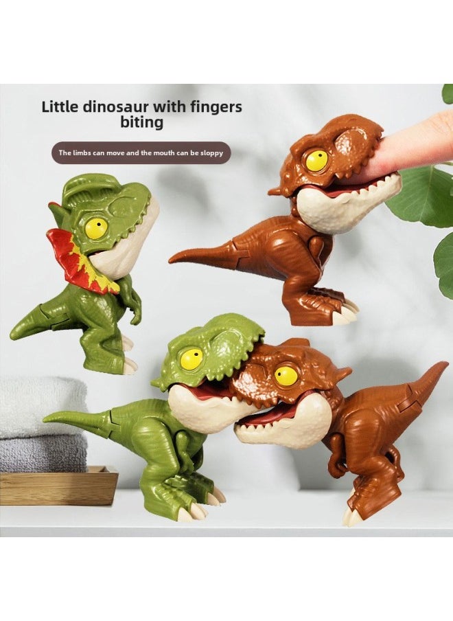 null - Hand-biting Dinosaur Toy TikTok Children's Toy Finger-biting Dinosaur Model Bag Tyrannosaurus Triceratops-Color:Hand-biting Dinosaur-Specifications:Can Note Color Without Note Random - Image 1