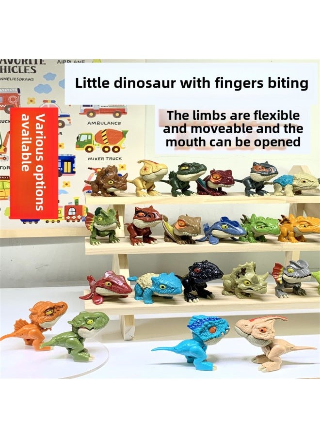null - Hand-biting Dinosaur Toy TikTok Children's Toy Finger-biting Dinosaur Model Bag Tyrannosaurus Triceratops-Color:Hand-biting Dinosaur-Specifications:Can Note Color Without Note Random - Image 1