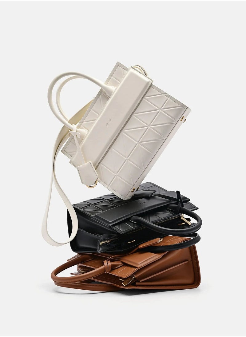Pedro - PEDRO Studio Bella Leather Handbag in Pixel Satchel Crossbody Bag Shoulder Bag - Image 1
