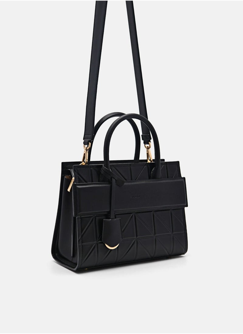 Pedro - PEDRO Studio Bella Leather Handbag in Pixel Satchel Crossbody Bag Shoulder Bag - Image 1