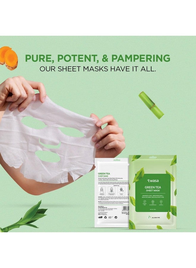 Twasa Ubtan Bamboo Face Sheeet Mask For Fairness, Hydrating, Tanning & Glowing Skin with Bamboo, Turmeric & Saffron Extract | Tan Removal Face Pack For All Skin Type - Image 4