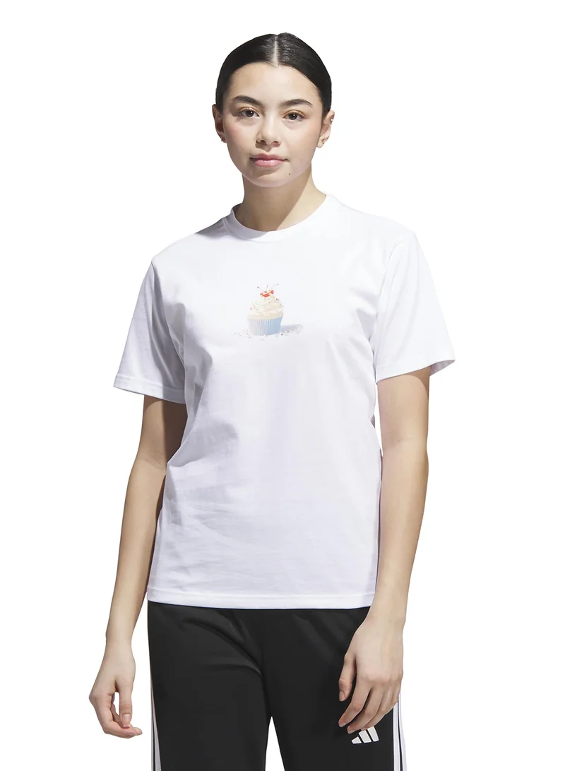 Adidas Seasonal Essential Cupcake Graphic T-Shirt