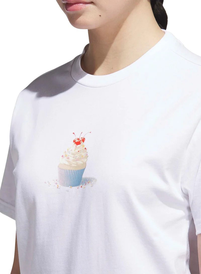 Adidas  Seasonal Essential Cupcake Graphic T-Shirt for Women | Best Price UAE