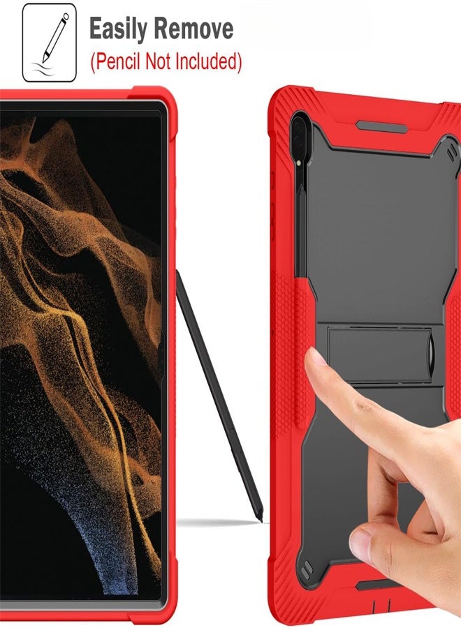 general Compatible with Samsung Galaxy Tab S10 Ultra 14.6 Inch 2024 SMX920 SMX926B Heavy Duty Rugged Hybrid Shockproof Protective Cover Built in Kickstand - Image 3