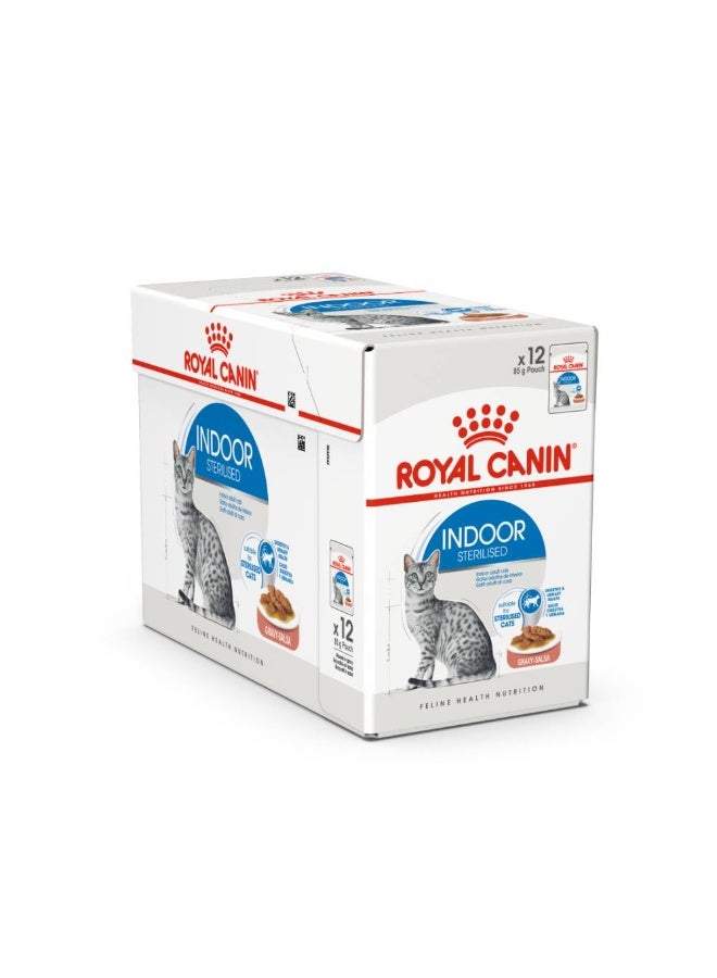 ROYAL CANIN Feline Health Nutrition Indoor Gravy (WET FOOD - Pouches) 12x85g - Image 3