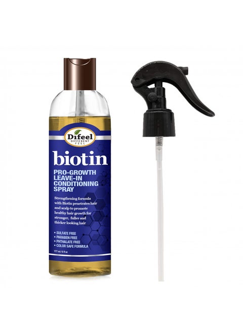 Difeel Pro-Growth Biotin Leave in Conditioning Treatment 6 oz. with Spray Cap & Dispensing Cap