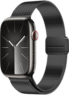 iBazal iBazal Compatible with iWatch Band 49 mm 45 mm 44 mm 42 mm Stainless Steel Metal Mesh Loop Magnetic Replacement Strap for iWatch Series Ultra 8/7/6/5/4/3/2/1/SE/SE2 