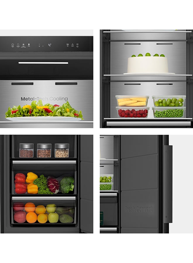 Hisense FT5K400SBFE Gross Capacity 400L Net Capacity 310L , Durabale Inverter, Frost Free, Metal Cooling Fridge/Freezer 400 L FT5K400SBFE black - Image 5