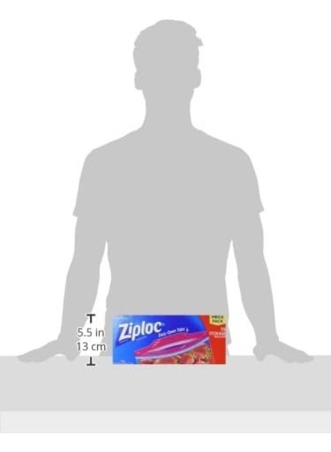 Ziploc Gallon Food Storage Bags, New Stay Open Design with Stand-Up Bottom, Easy to Fill, 75 Count - Image 3