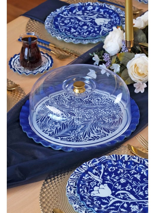 Bluebloom Glass Cake Jar