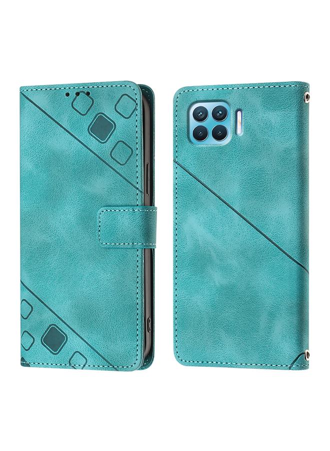 S-TOP Case For OPPO F17 Pro / A93 2020 4G Global Skin-feel Embossed Leather Phone Case - Image 2