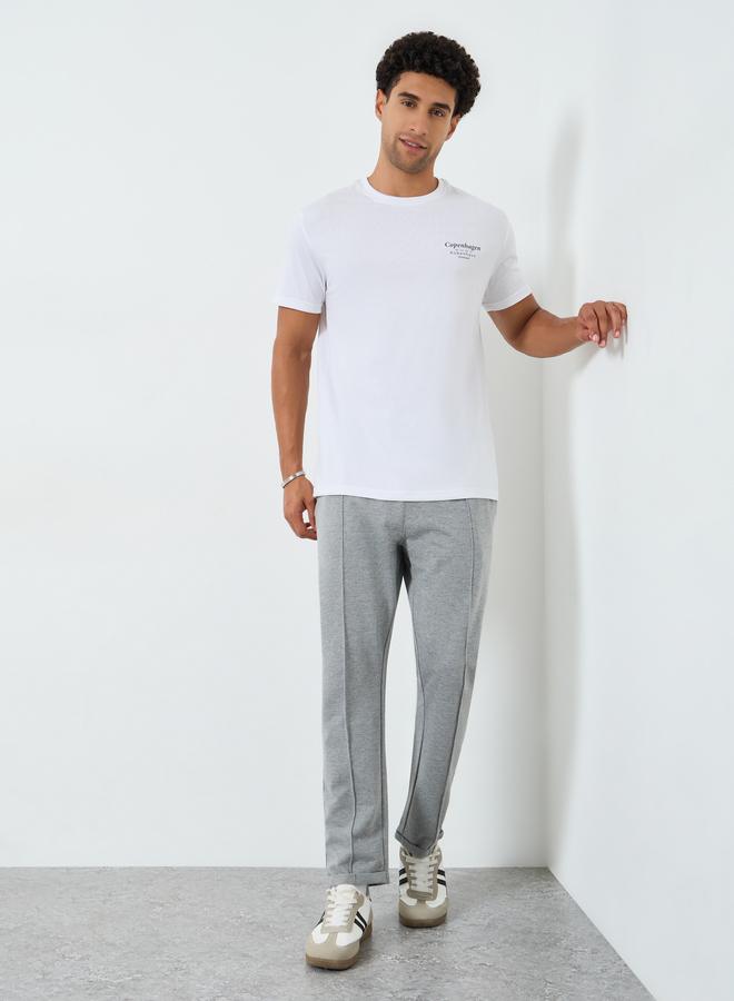 Styli Men Grey Joggers with Drawstring Waist - Image 2