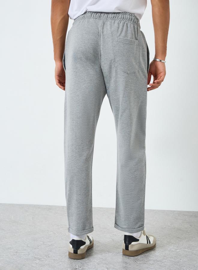 Styli Men Grey Joggers with Drawstring Waist - Image 4
