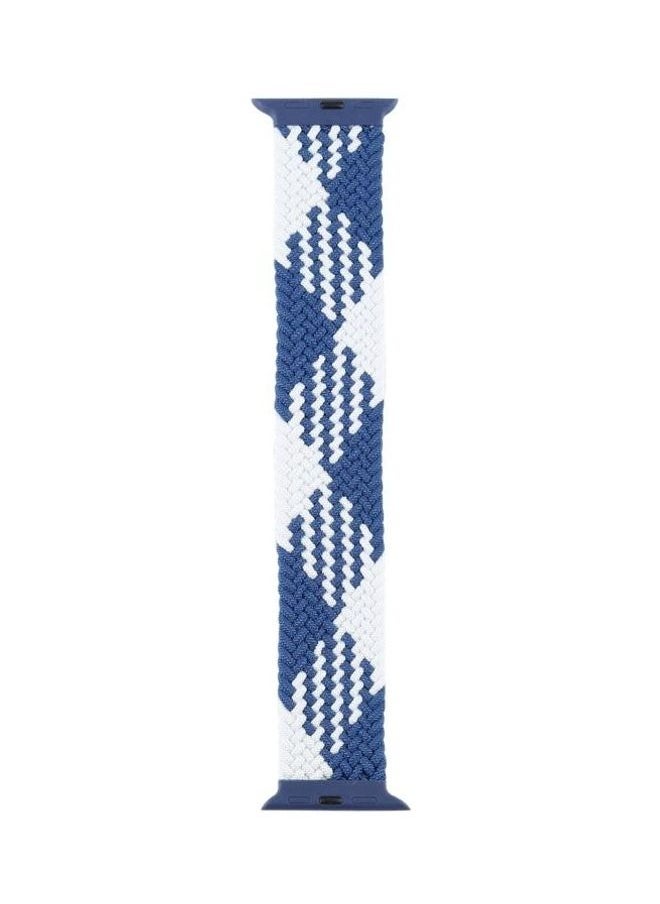 NIBEMINENT - Replacement Watchbands For Apple Watch Series 7 41mm/6 & SE 5 4 40mm/3 2 1 38mm Checkered Blue White - Image 1