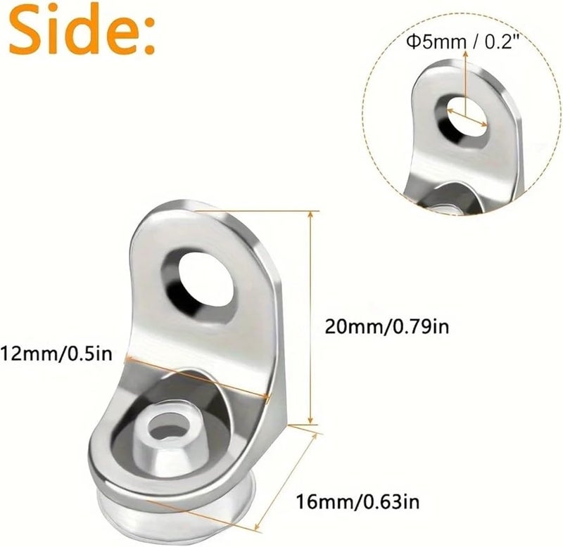 Glass Shelf Brackets Metal Suction Cup Mounting Bracket For Furniture Walls Home And Office Use 100pcs - Image 5