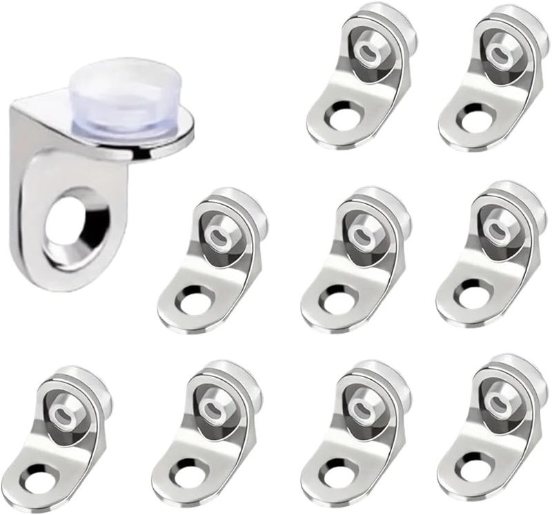 Glass Shelf Brackets Metal Suction Cup Mounting Bracket For Furniture Walls Home And Office Use 100pcs - Image 1