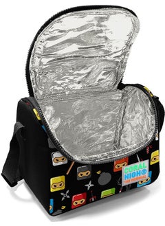 CORAL HIGH Kids Black Ninja Patterned Thermo Lunchbox 11811  - Image 4