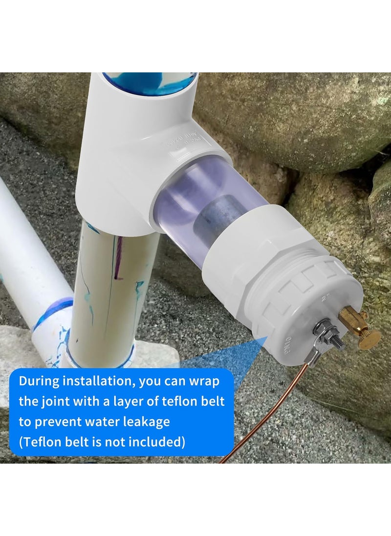 briidea briidea New Install 2 Inline Zinc Anodes for Saltwater Pools White  - Image 4