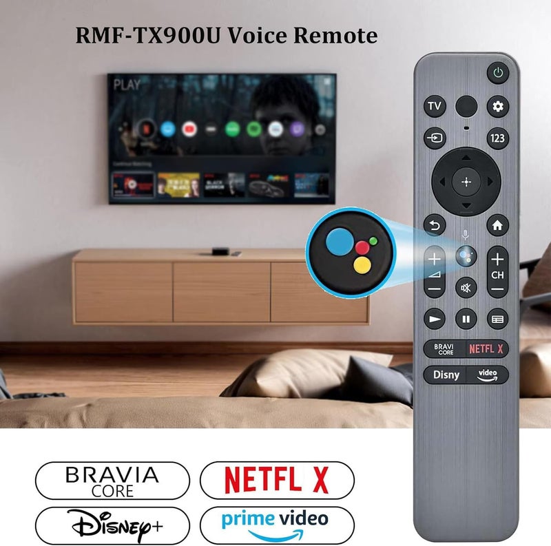 LOMCA RMF-TX900U Voice Remote Control Replacement for Sony Smart TV RMF-TX800U XR-85X95K KD-43X85K KD-55X80K KD-55X85K XR-65X90K XR-75X90K KD-50X80K XR-65A80K KD-65X85K KD-75X85K XR-85X90K - Image 2