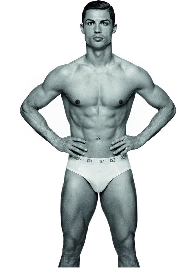 CR7 Men’s 3-Pack Briefs – Premium Cotton Stretch Basics (White) - Image 2