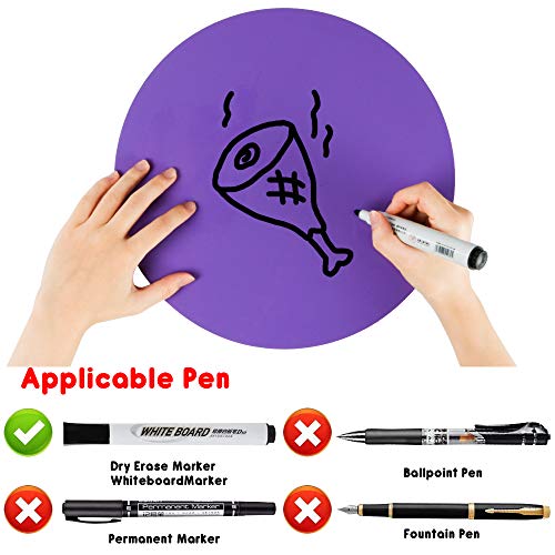 KLOLKUTTA Dry Erase Dots Circles Colorful Circles Whiteboard Marker Removable Vinyl Dot Stickers for School Classroom Teachers Students Table & Desk, 10 Colors 11.02 Inches (20 Pack) - Image 3