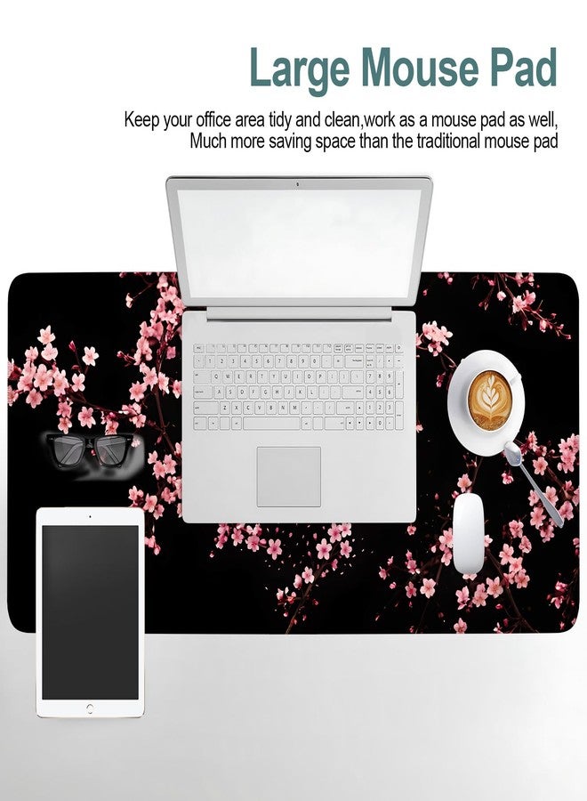 ANNA QUEEN Cherry Blossom Extended Gaming Mouse Pad 35.4 x 15.7 Inch - Japanese-Inspired Desk Mat for Gaming, Office, and Study with Non-Slip Rubber Base - Image 4