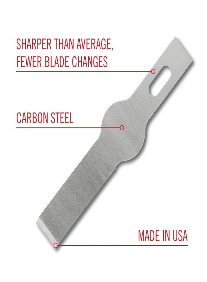 Excel Blades #17A Narrow Chisel Blades (100-Pack) - High Carbon Steel Replacement Blades for Hobby Knives - Perfect for Trimming Wood, Plastic, Paper, Leather and DIY with Dispenser, Made in USA - Image 2