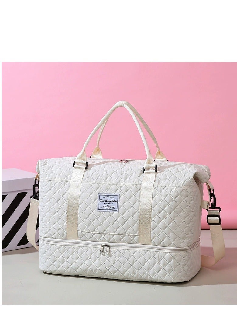 Portable luggage bag, suitable for travel, white - Image 1