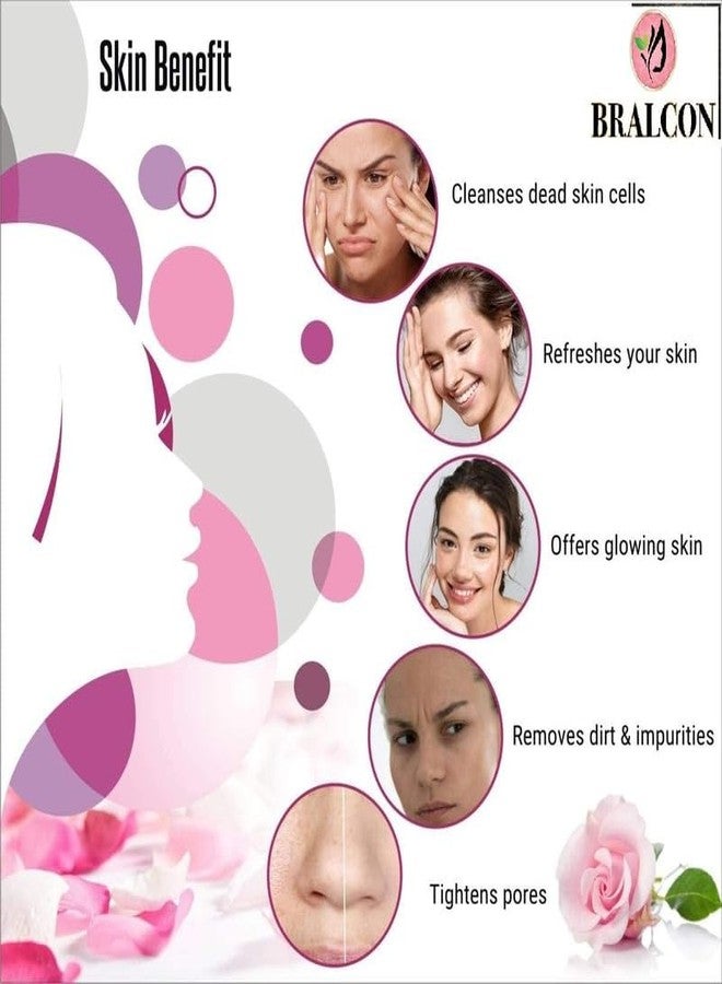 BRALCON Rose Petal Powder |Facial & Skin Care | Natural Rose Powder for Tanning & Glowing Skin| Skin Whitening Face Pack | Pack of 1 | 100gm - Image 3