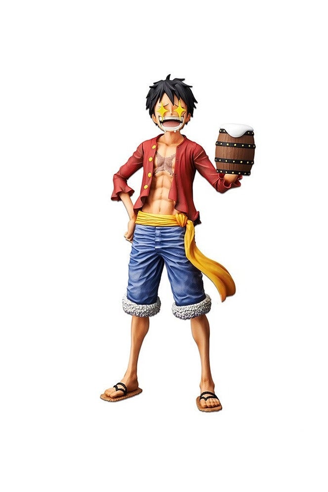 Buildable Luffy Figure With 3 Interchangeable Faces Anime Model (Smiley, Chicken Leg Meat ,Star Eyes)，Desktop Decor ，Gift For Boys Girls Kids Birthday 28 CM - Image 2