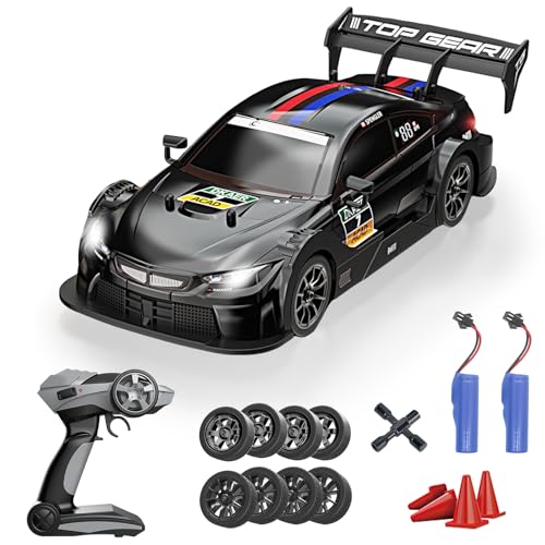 Losbenco RC Drift Car 116 Scale Remote Control Car 24GHz 4WD 40KMH High Speed RC Racing Car with Headlight Drifting Tires and Racing Tires for Adults Kids - Image 1