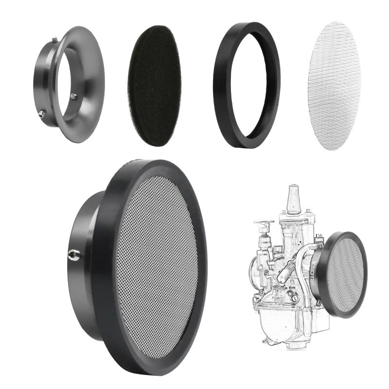 ZSDTRP Carburetor Carb Velocity Stack Air Filter Cleaner Modified Trumpet Aluminum Alloy with Sponge Filter Steel Mesh for PWK 2130mm Short Fast Intake Suggest for Small Displacement Titan 50mm - Image 3